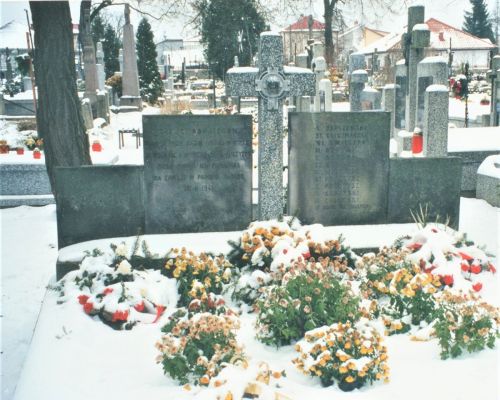 Pomnik na cmentarzu w Serocku do 2002 r.